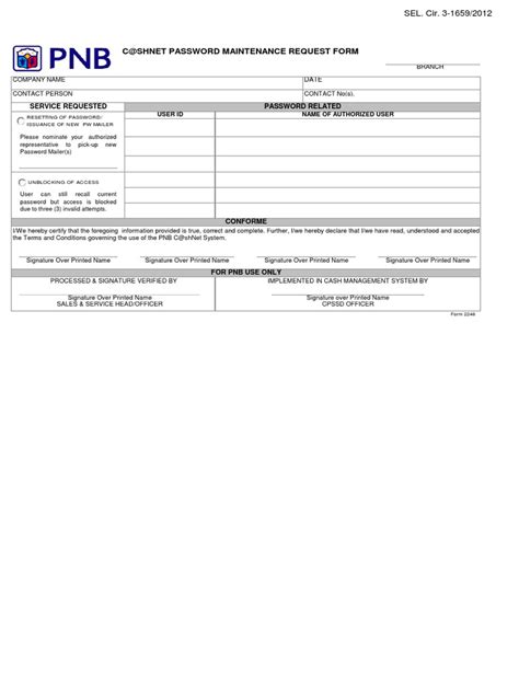 c@shnet|C@shnet Password Maintenance Request Form .